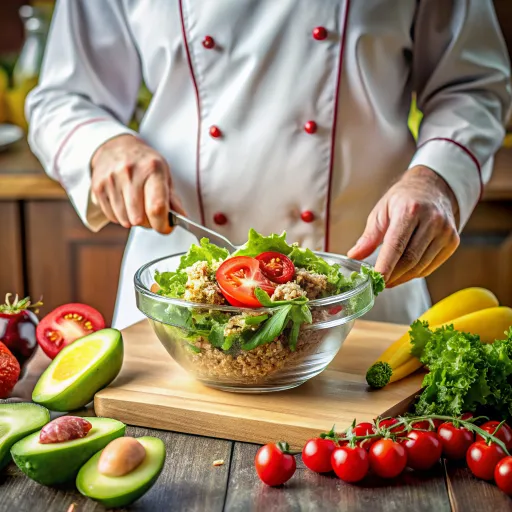 Salad Gandum dengan Alpukat Segar